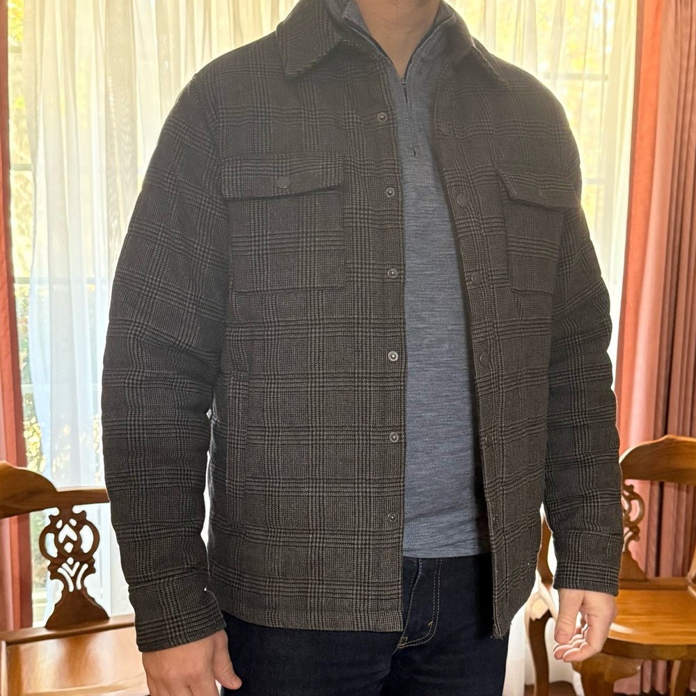 Men’s Daniel Cremieux Black and Gray Plaid Jacket size L